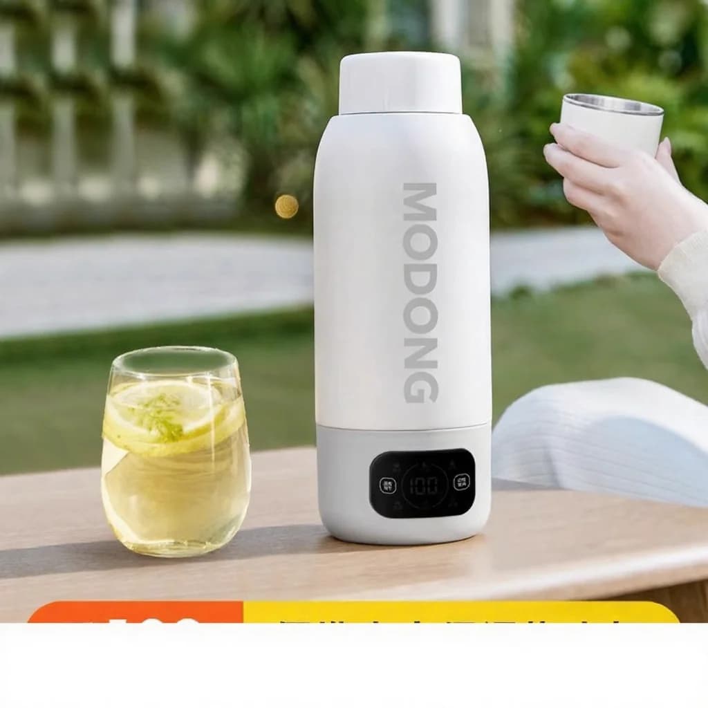 Портативна електрична дорожня чашка-чайник 600ml, внутрішня колба з 316 Stainless Steel