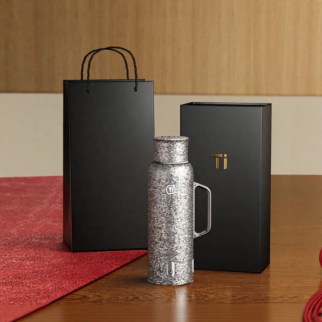 Чашка з чистого титану з термодисплеєм, 601-700ml