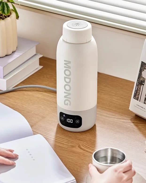 Портативна електрична дорожня чашка-чайник 600ml, внутрішня колба з 316 Stainless Steel