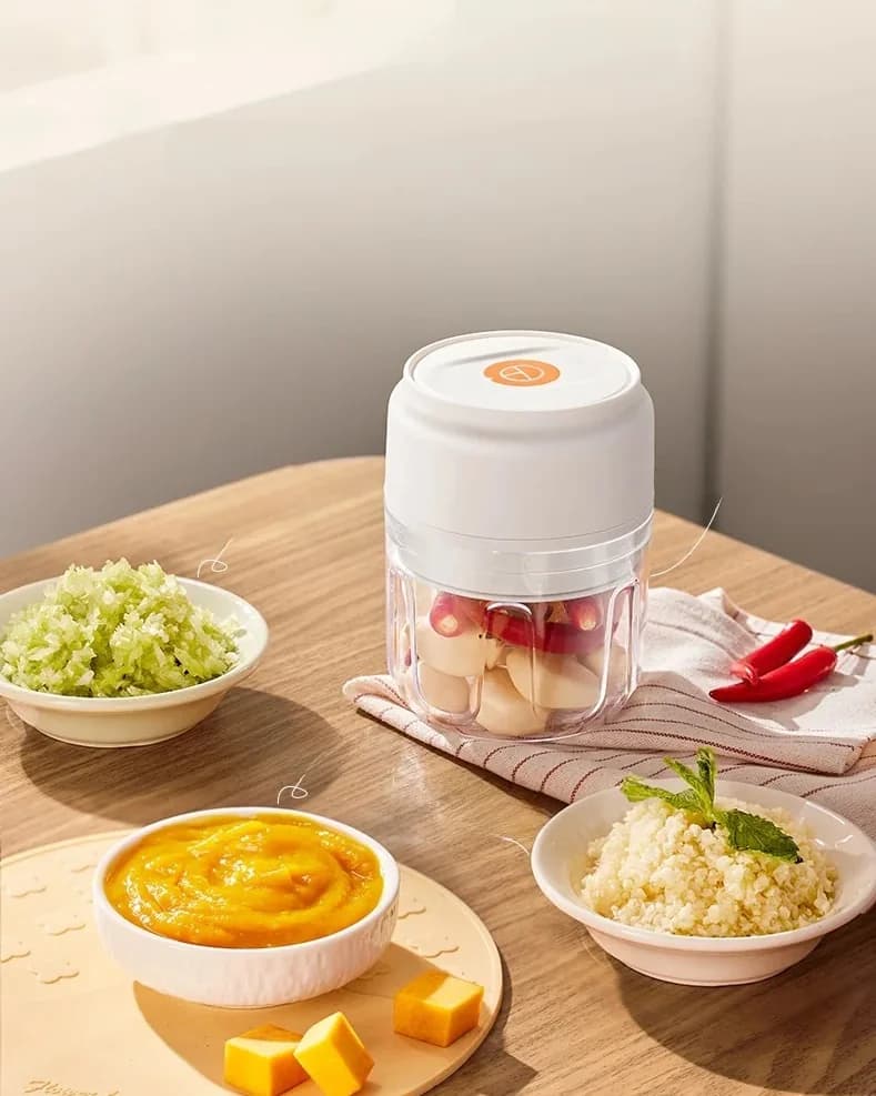 Бездротовий електричний подрібнювач часнику, 250mL, 5V, 30W, пластик