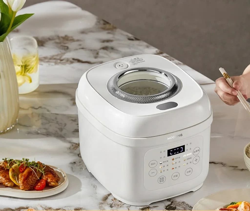 Електрична рисоварка 3L з керамічною внутрішньою чашею, 600W