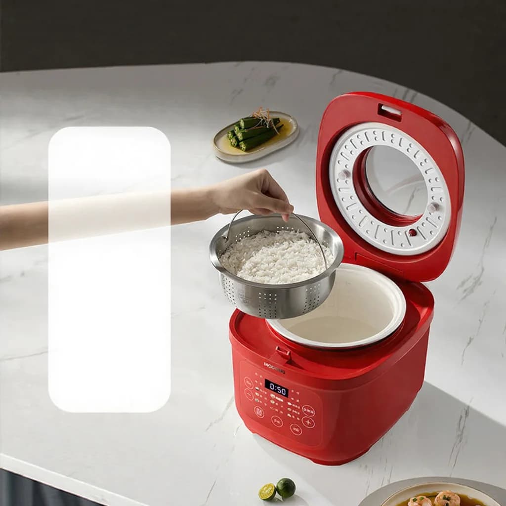 Електрична рисоварка 3L з керамічною внутрішньою чашею, 600W