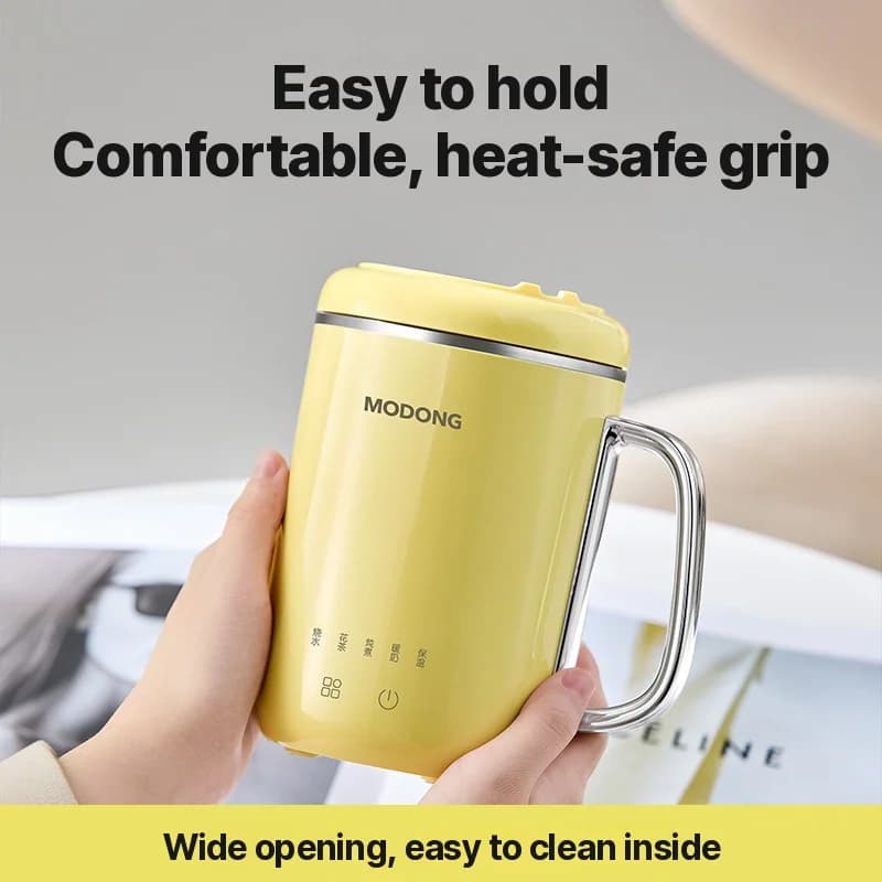 Портативна електрична чашка-термокаструля 450ml 220V з фільтром і ложкою