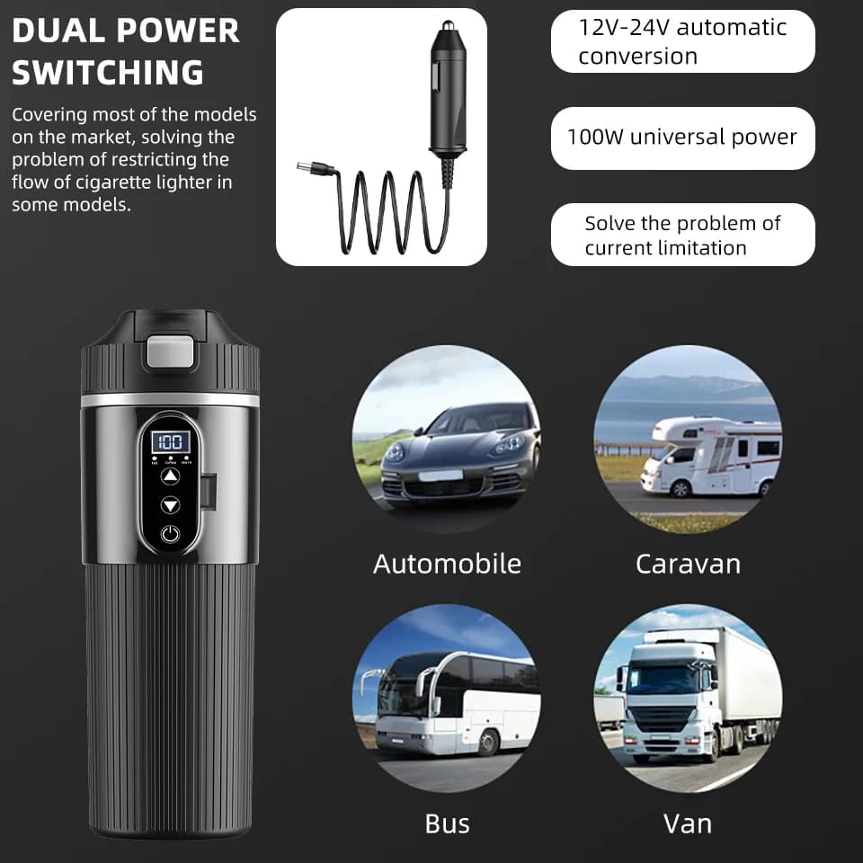Електрична чашка з підігрівом 500ml 12V/24V