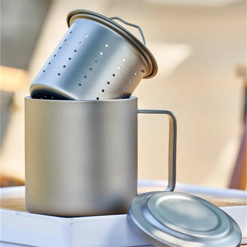 450 мл кружка для заварювання чаю з чистого титану